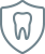 Animated tooth on a shield icon