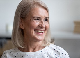 closeup of woman smiling 