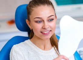 woman in dental chair