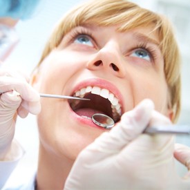 woman at dentist