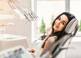 woman in dental chair